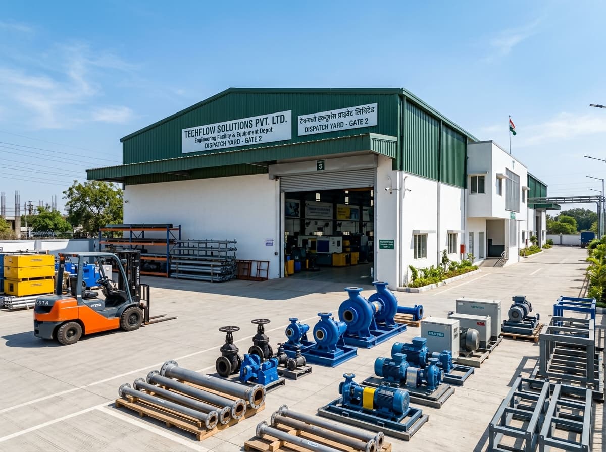 Industrial facility and heavy equipment installation site