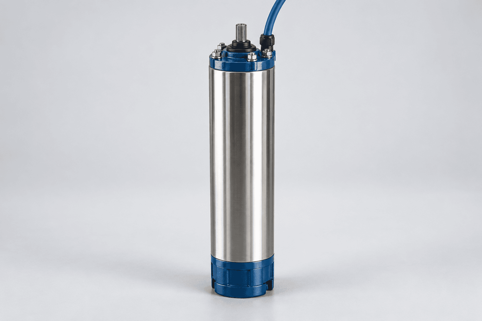 Stainless-steel water-well submersible motor