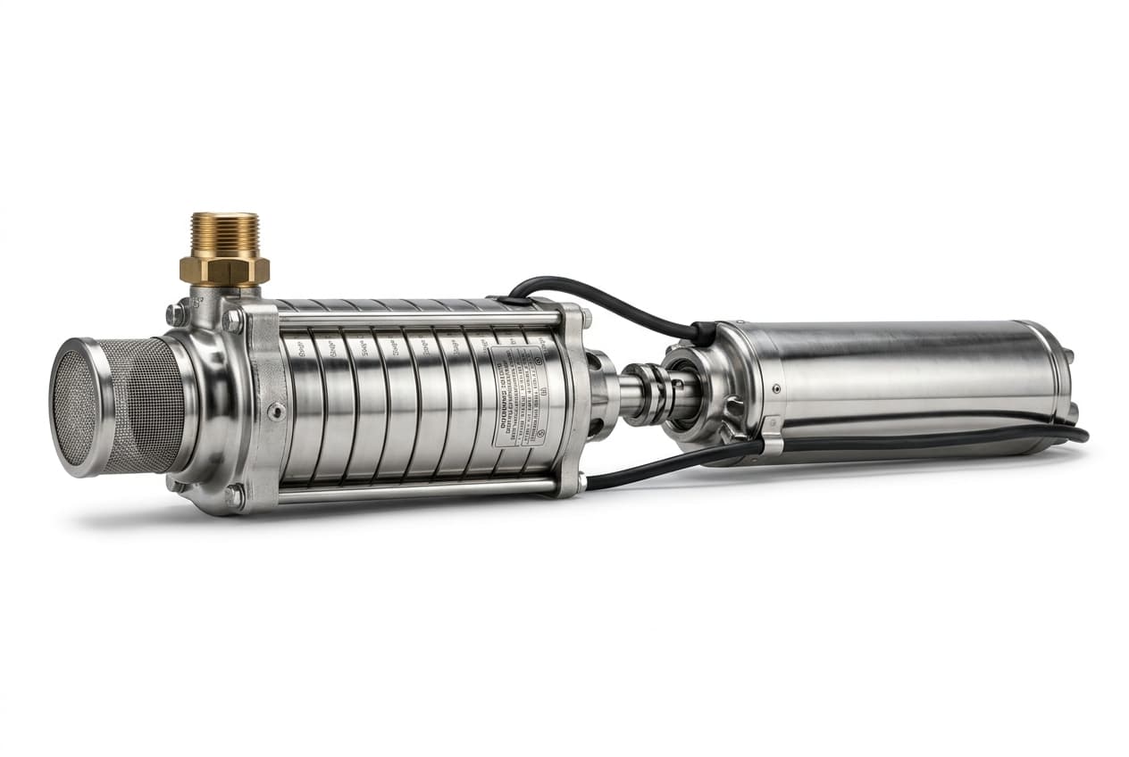 Industrial stainless-steel borewell deep-well submersible pump